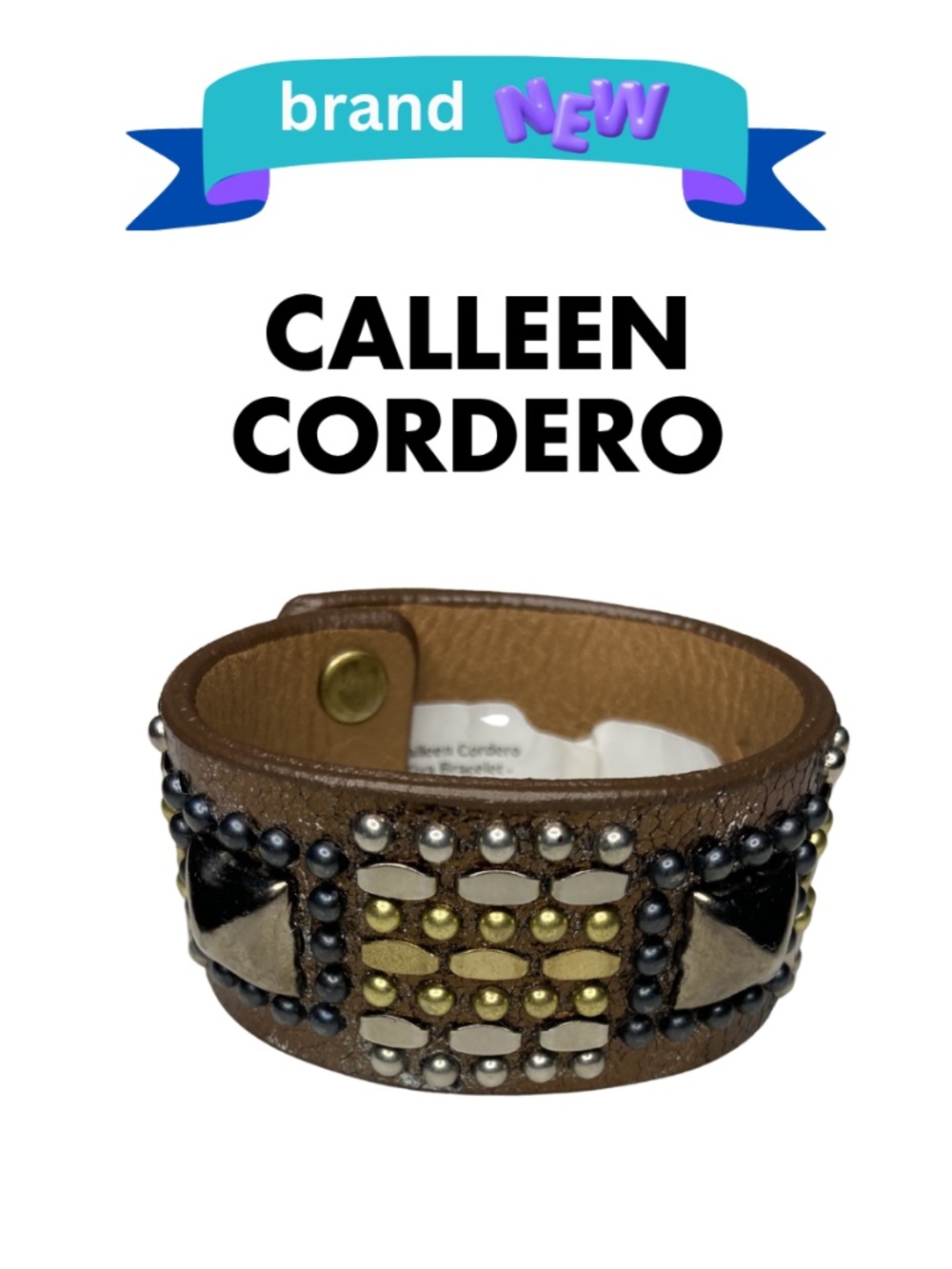 Calleen Cordero Viva 1.25" x 7.5 Snap Bracelet - New w/tags